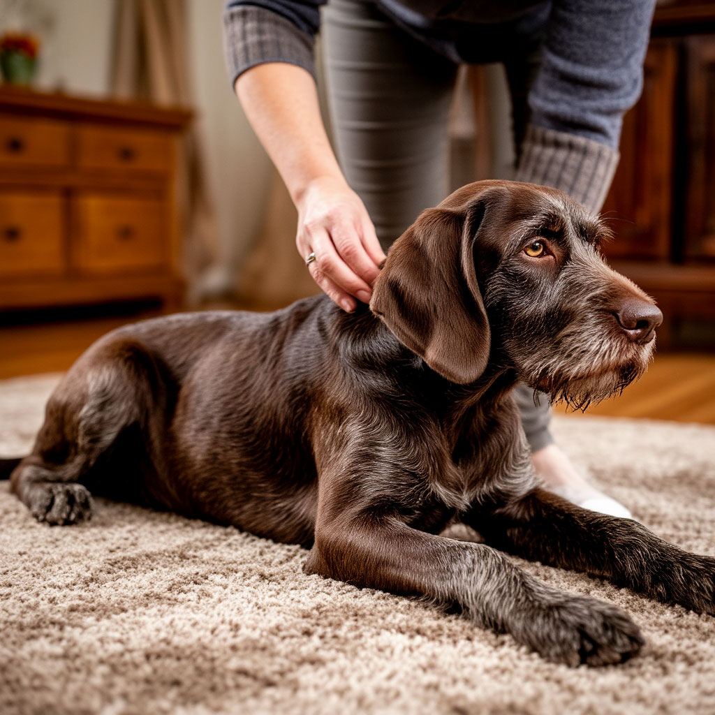 Home Health Check for a German Wirehaired Pointer Rescue