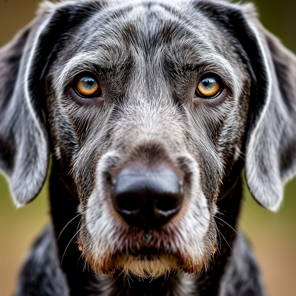 Senior GWP rescue face showing wisdom and age